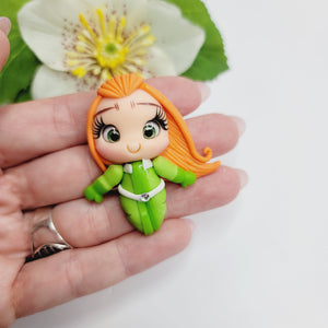 Blossom #077 Clay Doll for Bow-Center, Jewelry Charms, Accessories, and More