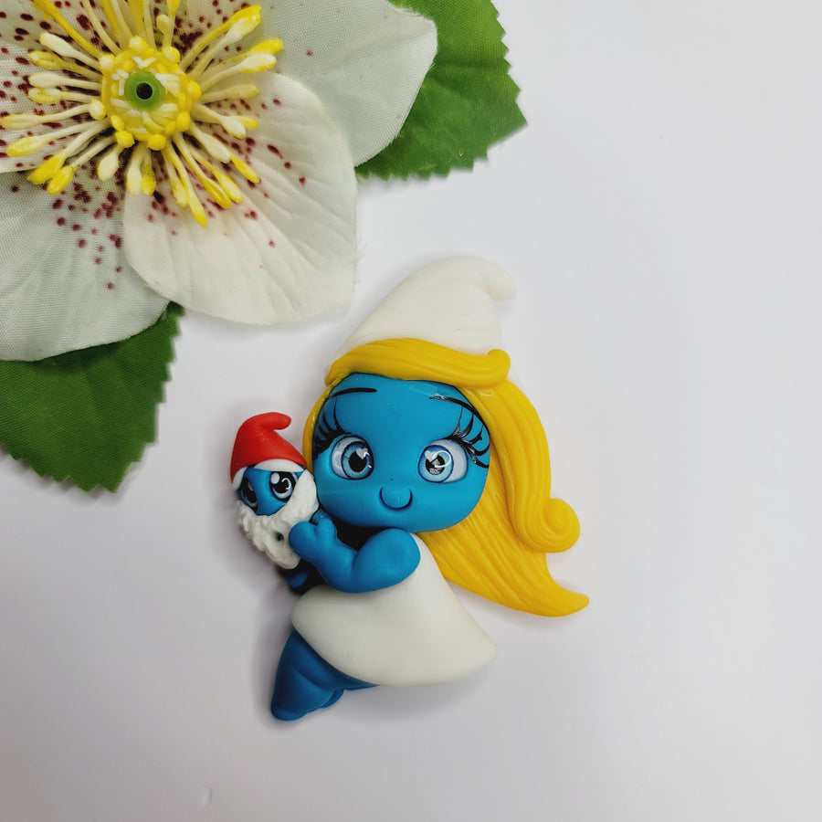 Smurffett 3 #522 Clay Doll for Bow-Center, Jewelry Charms, Accessories, and More