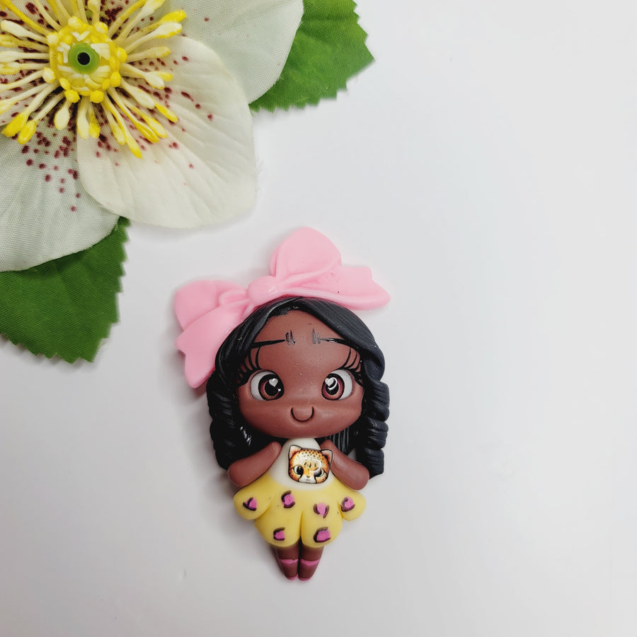 Magnolia #356 Clay Doll for Bow-Center, Jewelry Charms, Accessories, and More