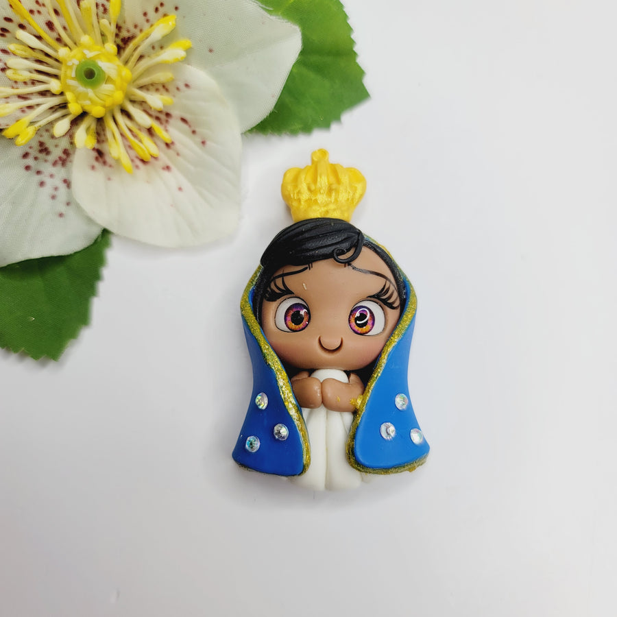 Aparecida 2 #031 Clay Doll for Bow-Center, Jewelry Charms, Accessories, and More