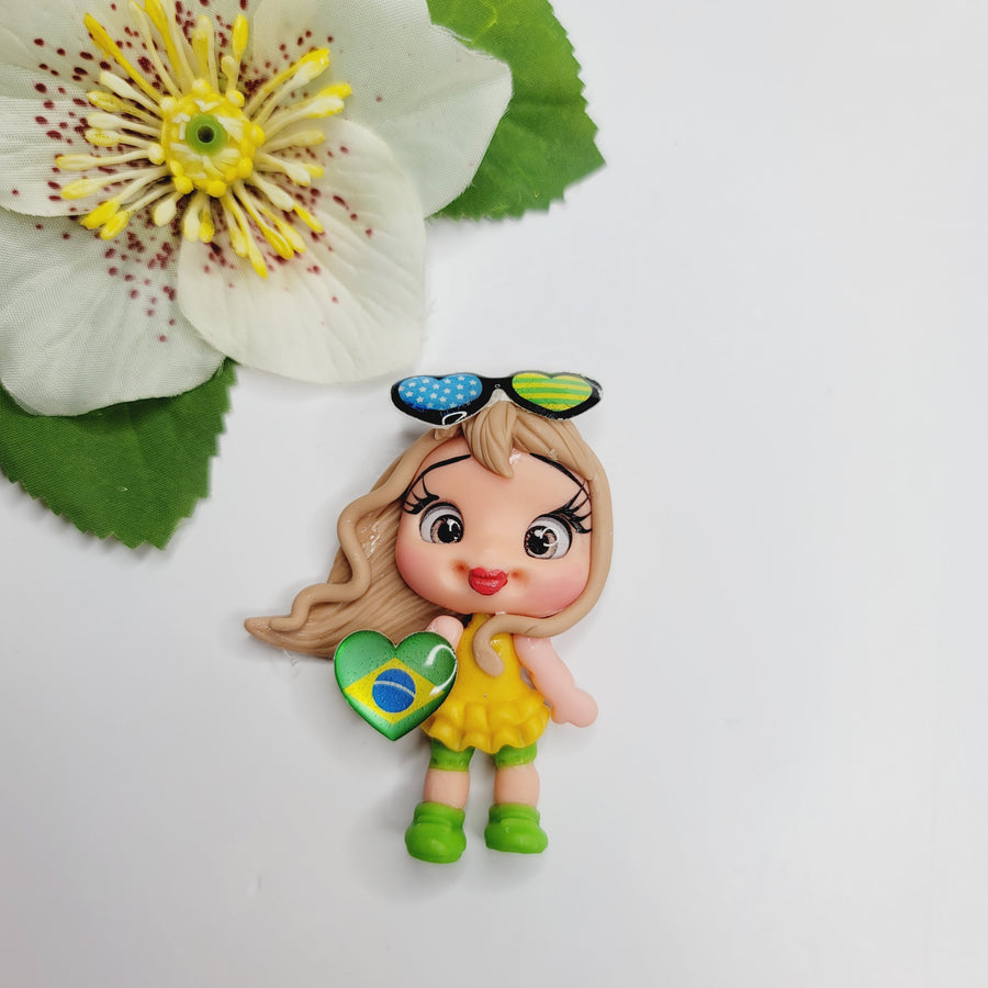 Rafaela #479 Clay Doll for Bow-Center, Jewelry Charms, Accessories, and More