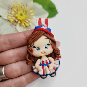 Mackenzie #349 Clay Doll for Bow-Center, Jewelry Charms, Accessories, and More