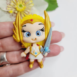 She-ra #513 Clay Doll for Bow-Center, Jewelry Charms, Accessories, and More