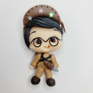 Leo #317 Clay Doll for Bow-Center, Jewelry Charms, Accessories, and More