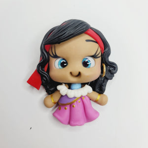 Esmeralda #200 Clay Doll for Bow-Center, Jewelry Charms, Accessories, and More