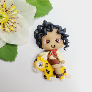 Antonio #030 Clay Doll for Bow-Center, Jewelry Charms, Accessories, and More