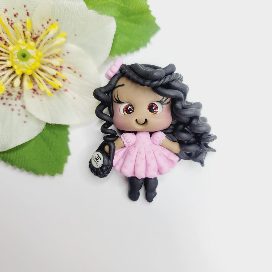 Zaylee #601 Clay Doll for Bow-Center, Jewelry Charms, Accessories, and More
