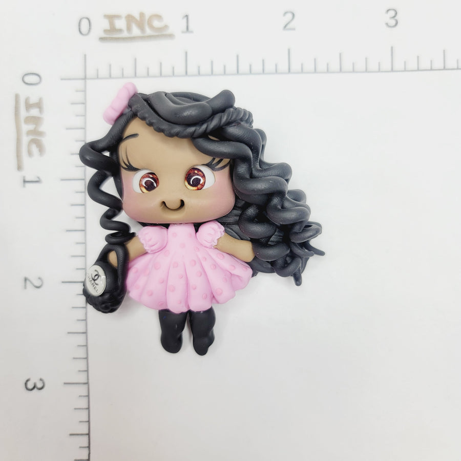 Zaylee #601 Clay Doll for Bow-Center, Jewelry Charms, Accessories, and More