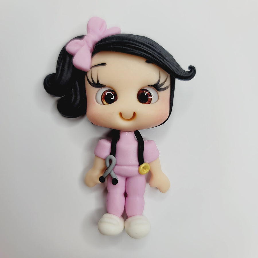 Josephine #674 Clay Doll for Bow-Center, Jewelry Charms, Accessories, and More