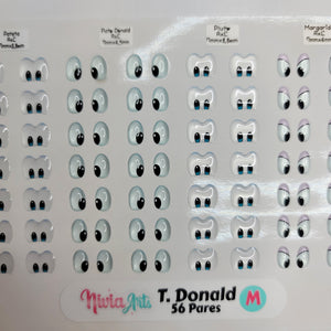 Adhesive Resin Eyes for Clays T. Donald KKA  - 56 Pairs(M) (Medium)