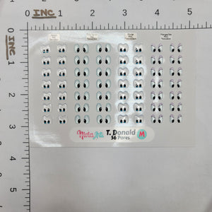 Adhesive Resin Eyes for Clays T. Donald KKA  - 56 Pairs(M) (Medium)