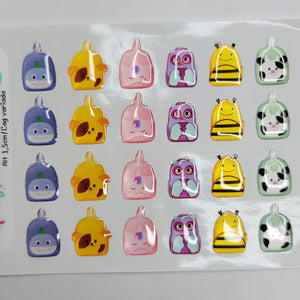 Adhesive Resin Backpack #1 for Clays Multicolor  24UN - 1.5 cm