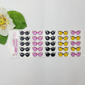 Adhesive Resin Sunglasses for Clays Multicolor STY O009 3cm (SM) 25 Units