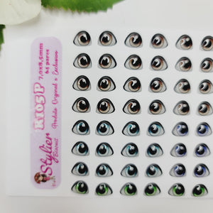 Adhesive Resin Eyes for Clays Multicolor STY R105 P (SM) 64Pairs