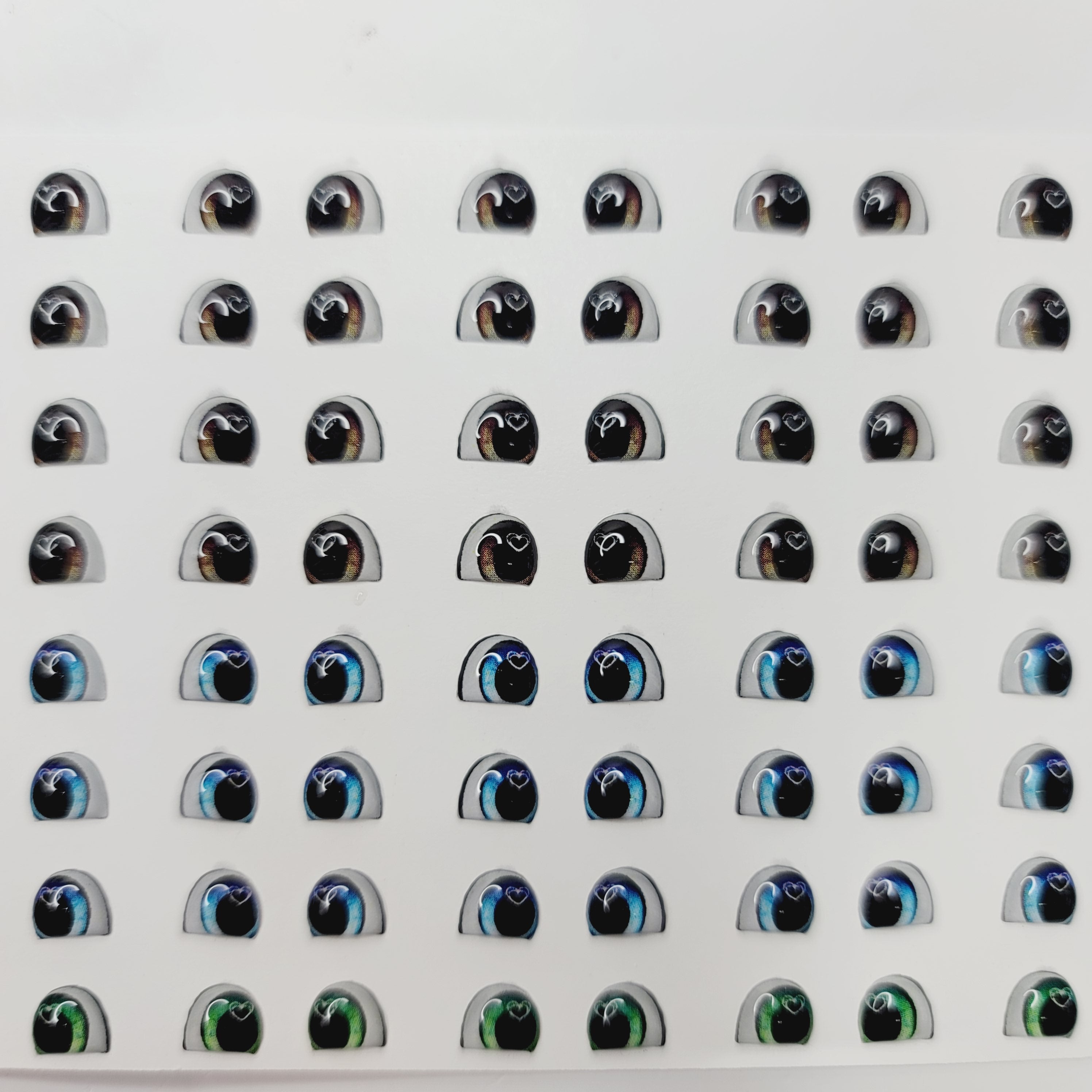 Adhesive Resin Eyes for Clays Multicolor STY R119 PP (X-SM