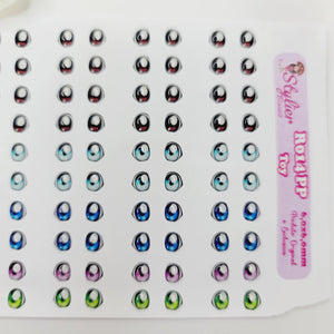 Adhesive Resin Eyes for Clays Multicolor STY R014 (X-SM - PP) 40Pairs