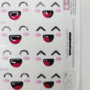 Adhesive Resin Eyes for Clays - Kawai PP (SM) 1 cm  20Pairs