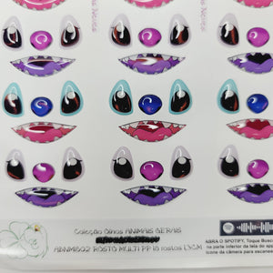 Adhesive Resin Eyes for Clays - Stitch PP (X-SM) 1,3 cm 18 Pairs