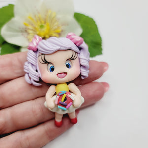 Hazzle #614 Clay Doll for Bow-Center, Jewelry Charms, Accessories, and More