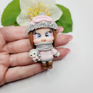 Aspen 2 #625 Clay Doll for Bow-Center, Jewelry Charms, Accessories, and More