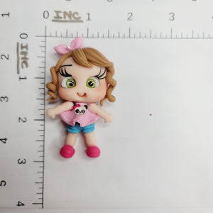 Caterine #627 Clay Doll for Bow-Center, Jewelry Charms, Accessories, and More