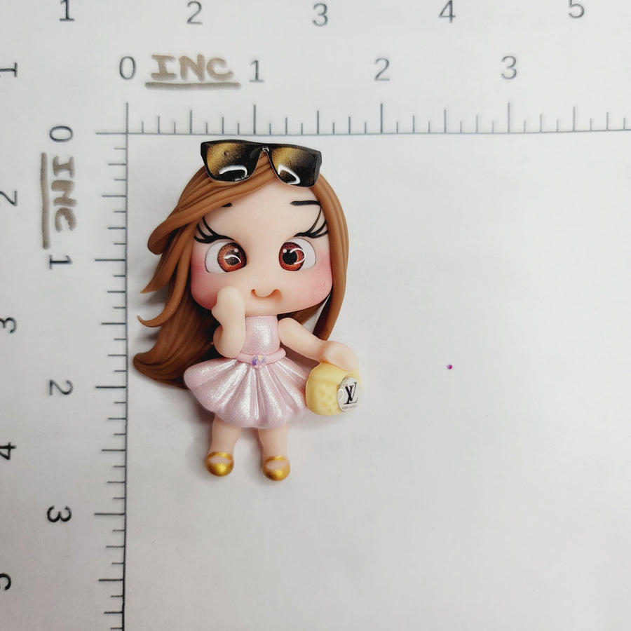 Tallulah #628 Clay Doll for Bow-Center, Jewelry Charms, Accessories, and More