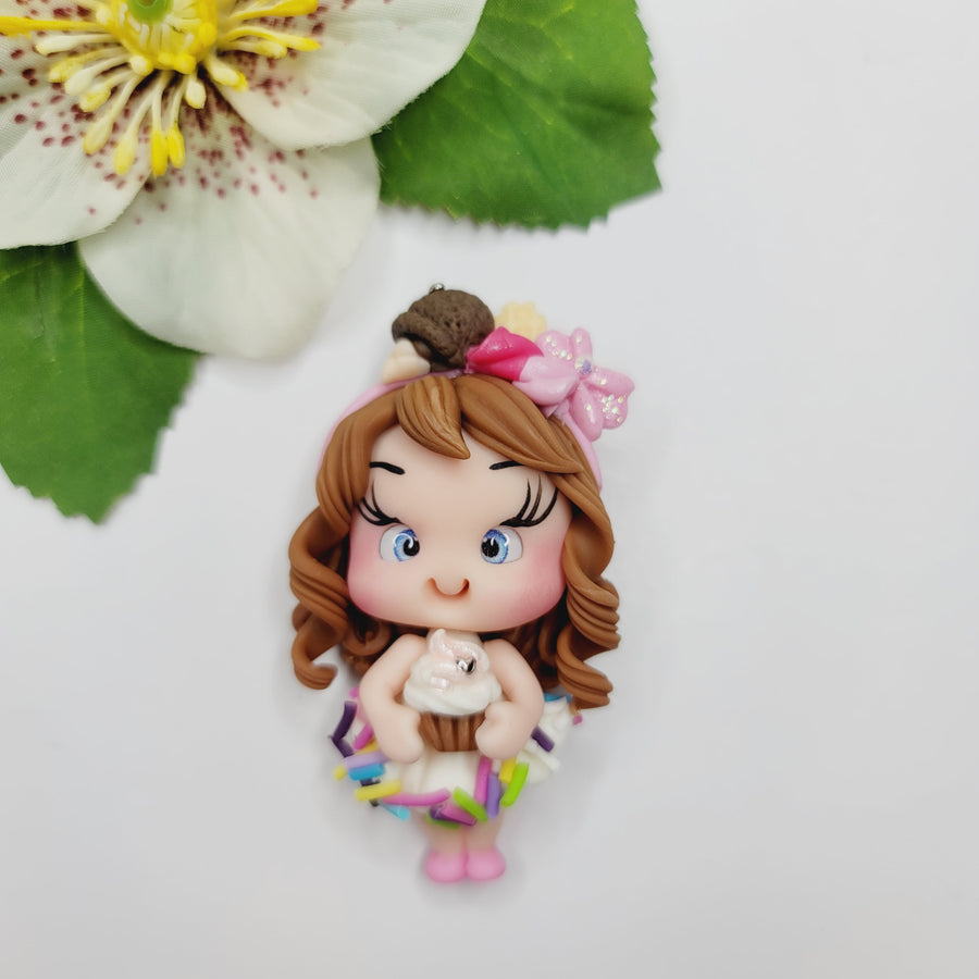 Lorelei #629 Clay Doll for Bow-Center, Jewelry Charms, Accessories, and More