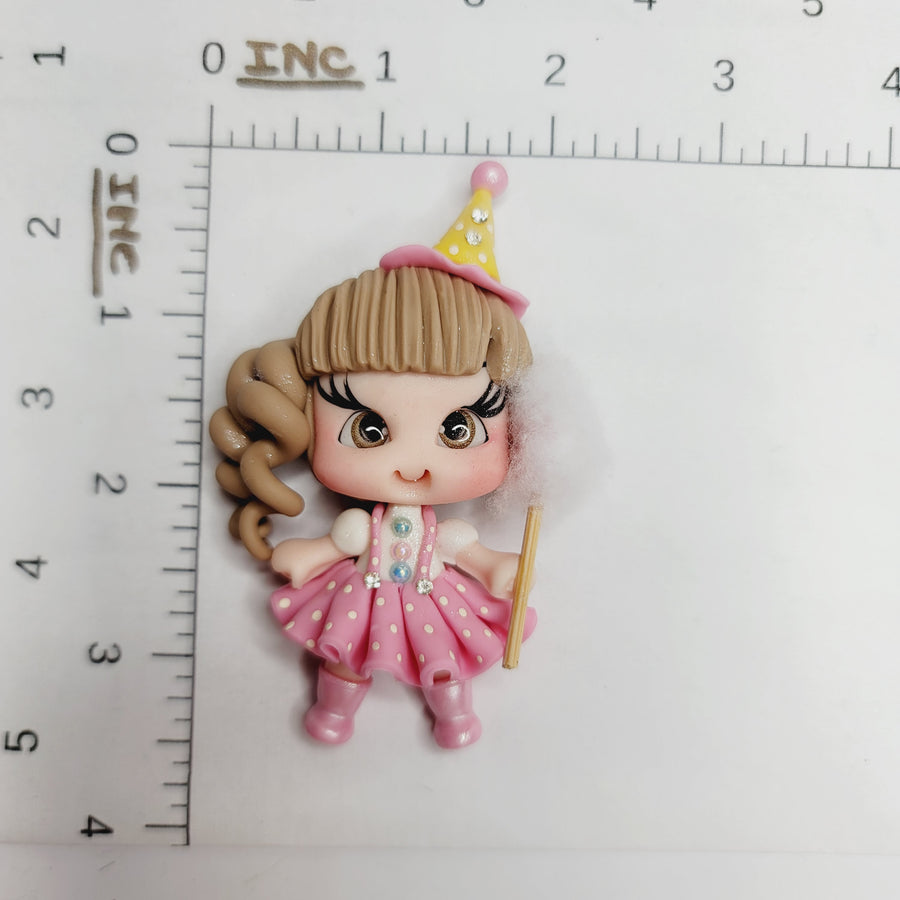 Purpurey 2 #655 Clay Doll for Bow-Center, Jewelry Charms, Accessories, and More