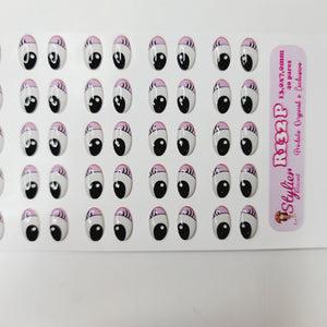 Adhesive Resin Eyes for Clays Multicolor R132 P (SM) 40 Pairs