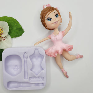 Powerful Woman Cake Top  Silicone Mold FNY #25