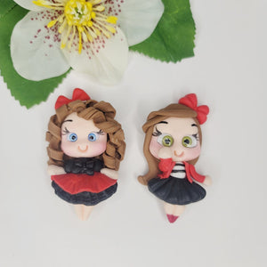 Charlotte and Sophia Twins #112 Clay Doll for Bow-Center, Jewelry Charms, Accessories, and More