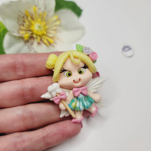 Precious Tooth Fairy #464 Clay Doll for Bow-Center, Jewelry Charms, Accessories, and More