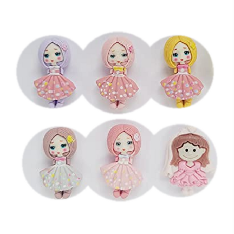 Princess Flatback Resin Cabochon - E1/E6 - Set of 5