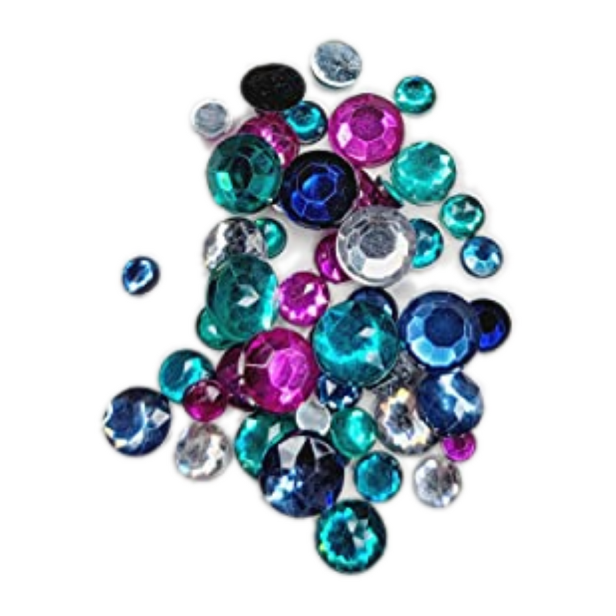 Resin Flatback Gems for Craft - Mixed Colors - Set of 50