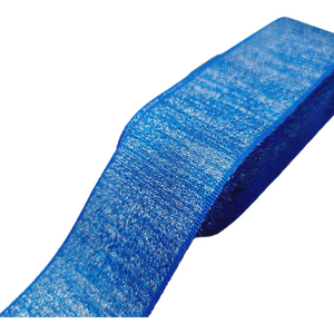 Blue Cetin/Lurex Ribbon - 027707 - 1 1/2" (40mm) - 5 yards