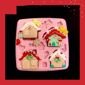 Gingerbread Houses Silicone Mold KKA #52