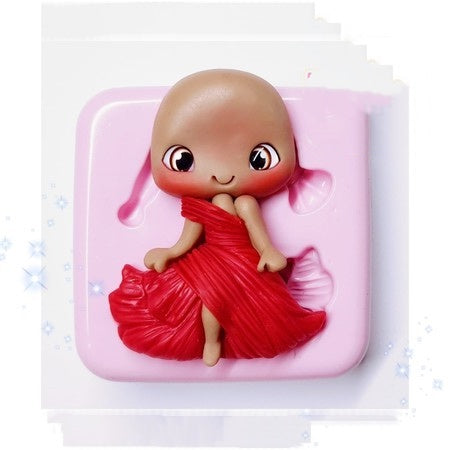 Enchanted dress Silicone Mold KKA #41