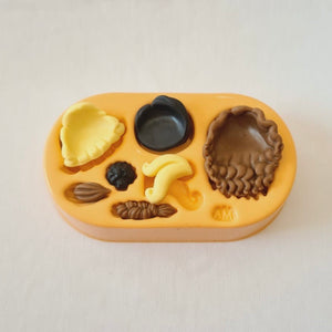 MD #76 Hair Styles 6  Silicone Mold