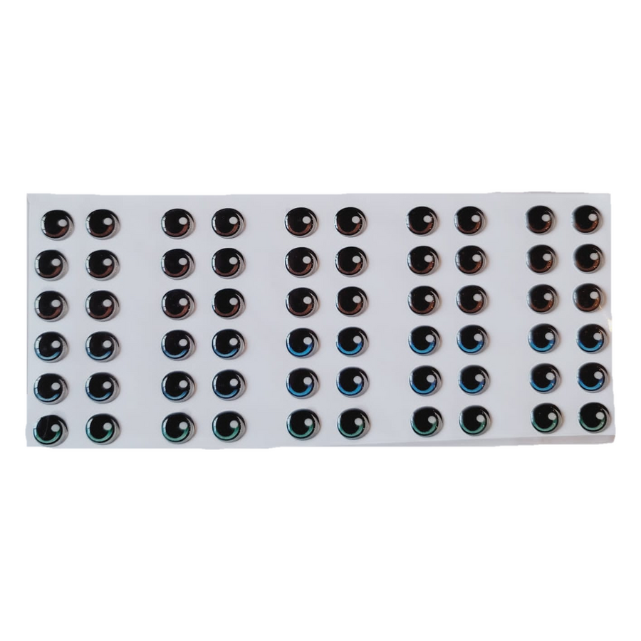 Adhesive Resin Eyes for Clays Multicolor STY R029 P 30Pairs