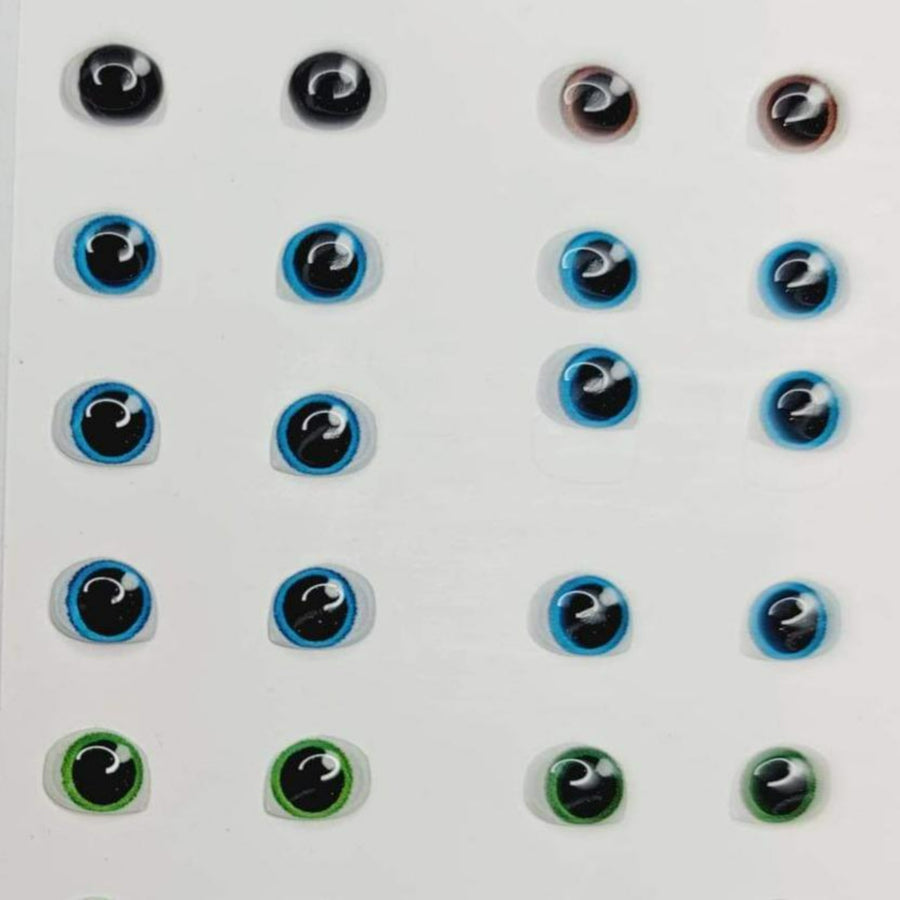 Adhesive Resin Eyes for Clays Multicolor STY R017 Mine 72Pairs