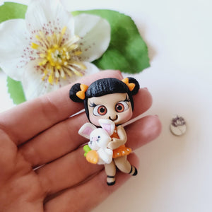 Serena #507 Clay Doll for Bow-Center, Jewelry Charms, Accessories, and More