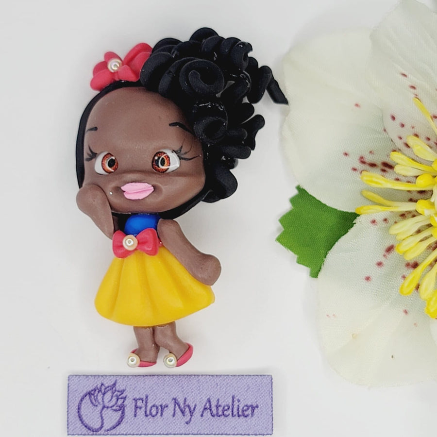Eleanor #183 Clay Doll for Bow-Center, Jewelry Charms, Accessories, and More