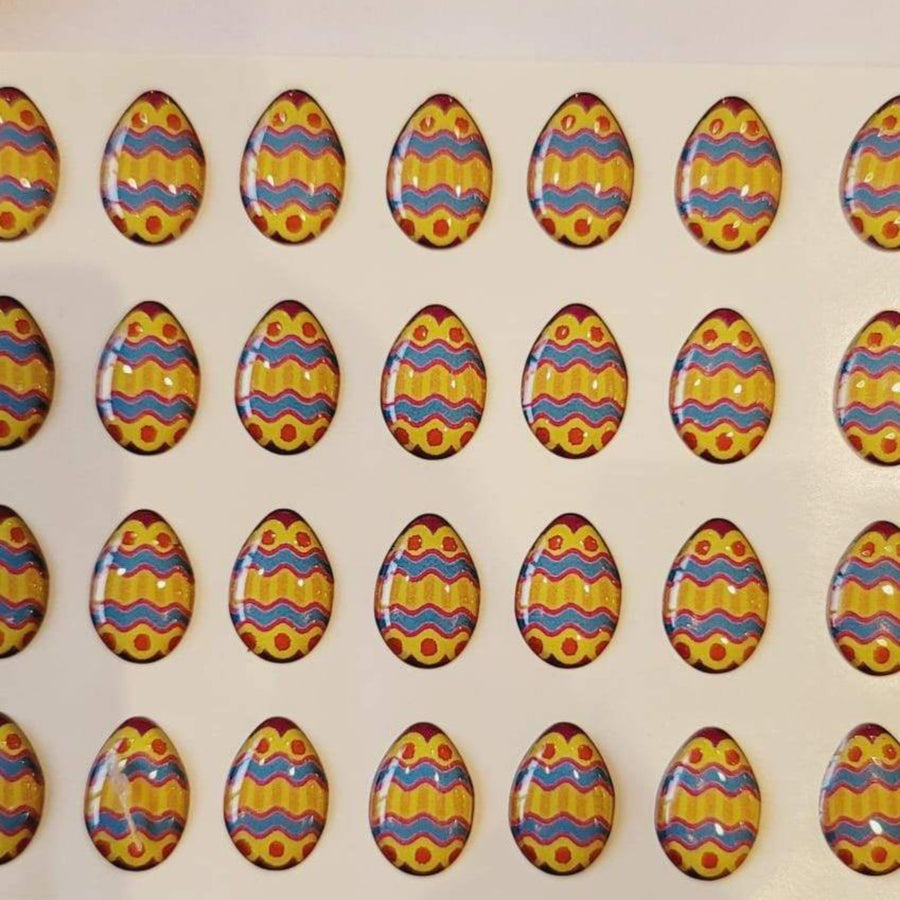 Adhesive Resin Easter Eggs V.A. for Clays Multicolor (SM) 28 Pairs(P)