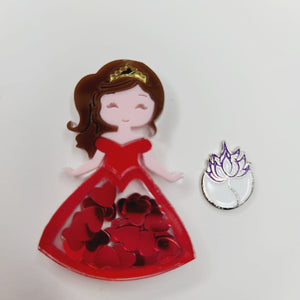 Helena de Avalor Glitter Double Acrylic Apliques
