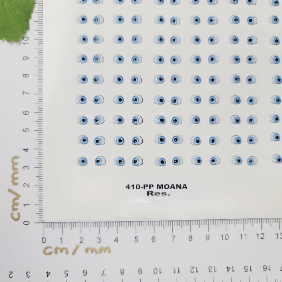 Adhesive Resin Eyes for Clays (Blue) MNC 410-PP (X-Sm) 72 Pairs