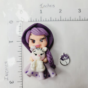 Indra Mystery Fairy #254 Clay Doll for Bow-Center, Jewelry Charms, Accessories, and More
