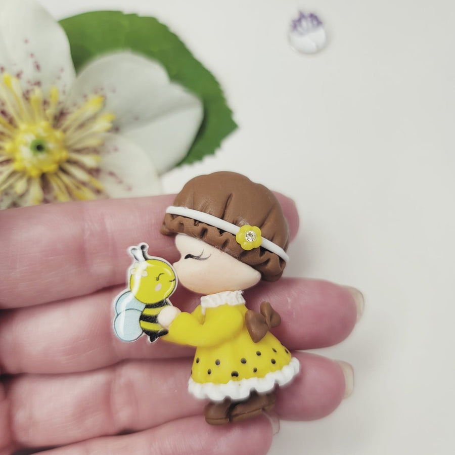 Petite #454 Clay Doll for Bow-Center, Jewelry Charms, Accessories, and More