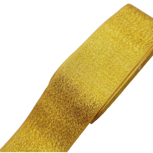 Gold Cetin/Lurex Ribbon - 027707 - 1 1/2" (40mm) - 5 yards