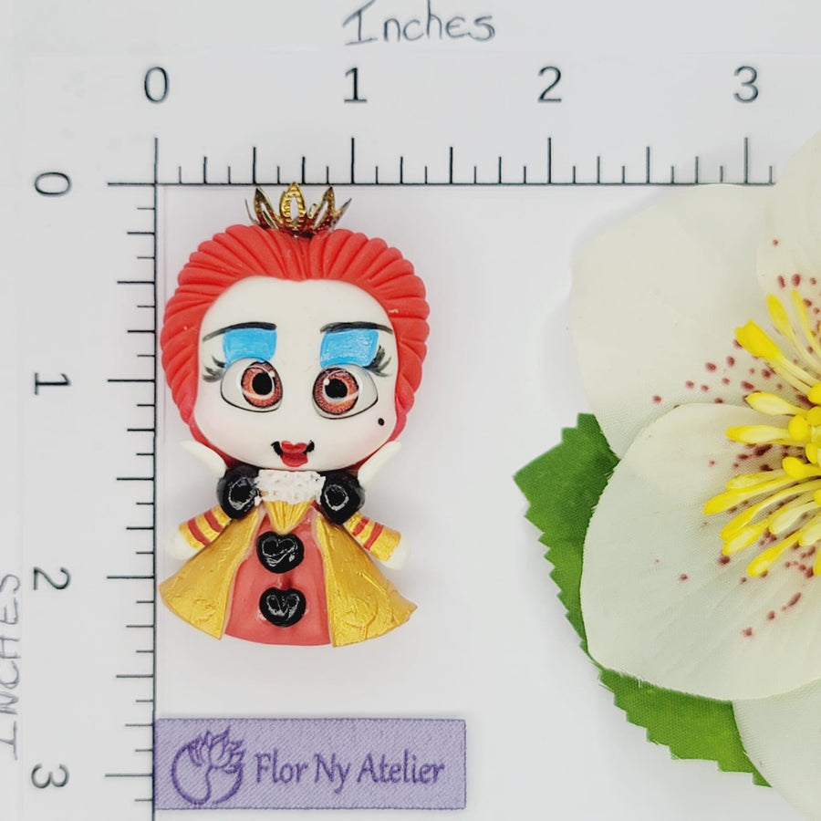 Queen of Hearts #478 Clay Doll for Bow-Center, Jewelry Charms, Accessories, and More