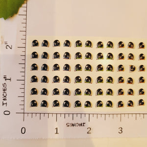 Adhesive Resin Eyes for Clays Multicolor V.A. 0016 (X-SM) 48 Pairs(PP) 5.7 mm